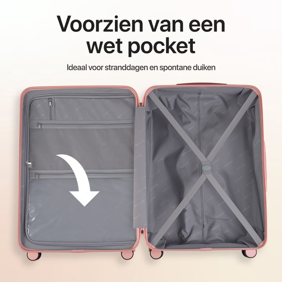 SKYCASES Bagage à main - Classic Heritage - Trolley léger - Durable - 36L - TSA Lock - 55x39x20 cm - Valise à main - Roulettes - Rose