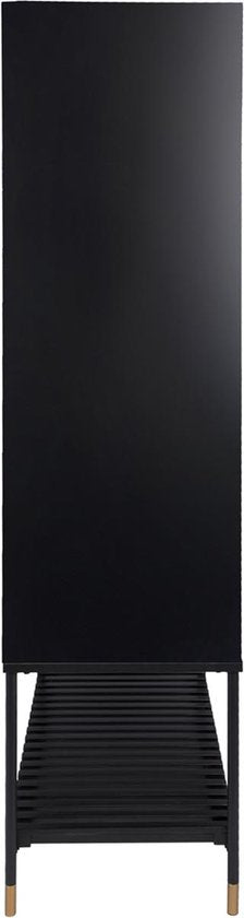 Armoire Leitmotiv Marve - Noir - 40 x 75 x 150 cm - Style moderne, scandinave