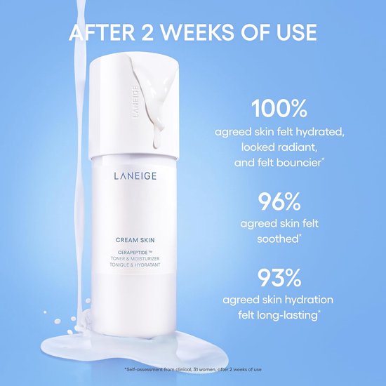 Laneige - Cream Skin - Refiner - Tonique au cérapéptide - Hydratant - 170 ml
