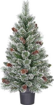 Black Box Trees Vandans - Sapin de Noël artificiel en pot - H 90 x Ø 48 cm - Vert givré