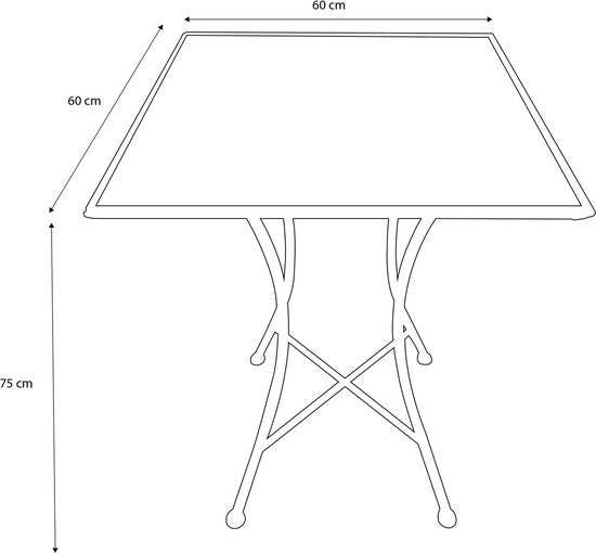 Table de bistrot AXI Camilla - Brise jaune – Table de jardin en métal – Carrée – 60 x 60 x 75 cm - Effet mosaïque – Incrustée de carreaux en céramique – Pour le jardin, la terrasse et le balcon