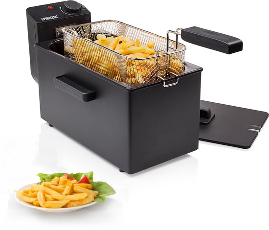 Friteuse Princess - 3 litres - Zone froide - Friteuse - 2000 W - Thermostat réglable - Noir - 182727