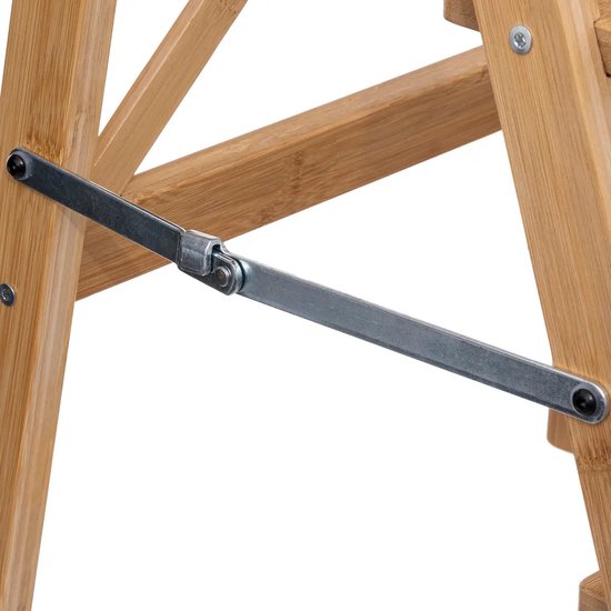 5Five Petit escabeau / Tabouret / Marchepied en bambou - 3 marches