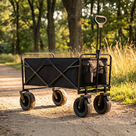 Outbee Bolderkar - Bolderkar pliable - Capacité de charge de 100 kg - Capacité de 100 litres - Noir
