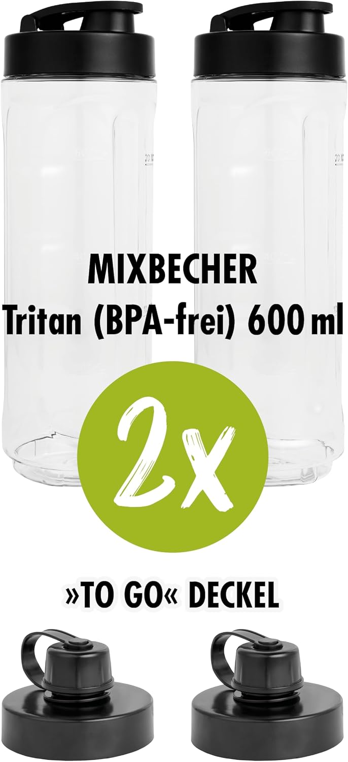 Gastroback 41033 Mixeur à smoothies Design Mix & Go - 0,6 litre - 300 W - acier inoxydable