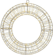 Couronne lumineuse - blanc chaud - D38 cm - métal - guirlande de Noël - couronne de Noël lumineuse