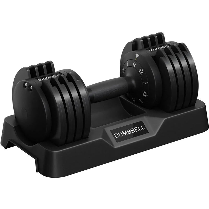 Haltère réglable Yaheetech 2-12 kg, réglage rapide, noir