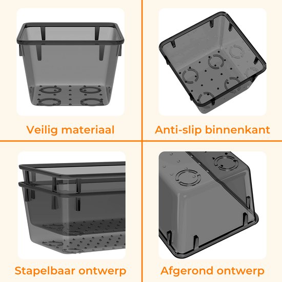 Posity Organisateur de tiroirs - 12 pièces - Plateaux d'organisation - Plateaux de tiroirs - Plateaux de stockage - Organisateur de maquillage - Pour la cuisine, la salle de bain et le bureau - Plastique - Transparent
