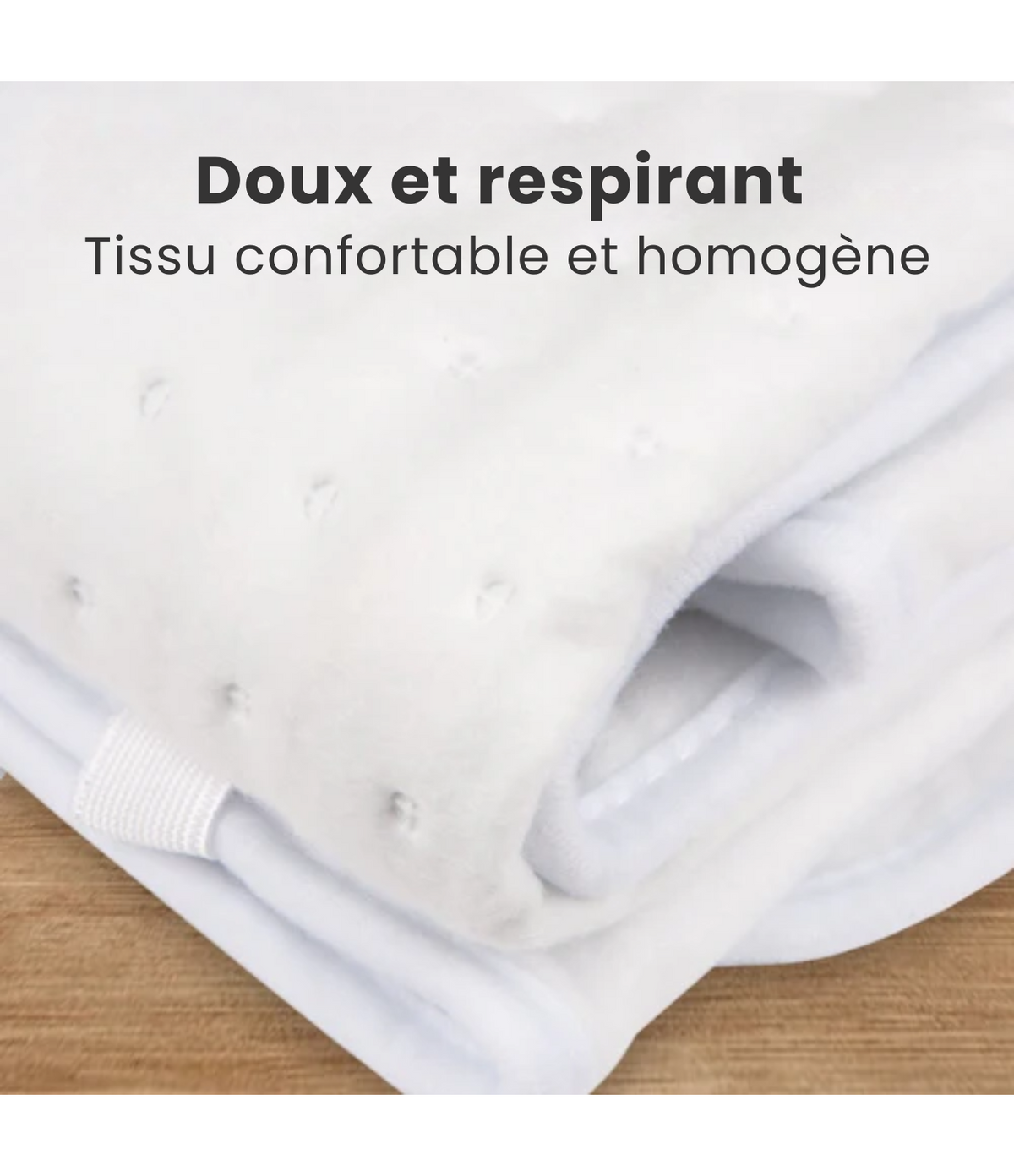 Couverture chauffante électrique - Auronic - 1 personne - 150x80cm - Blanc