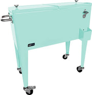 AXI Retro Cooler Mint - Glacière à roulettes - Capacité de 76 L - Glacière avec robinet de vidange
