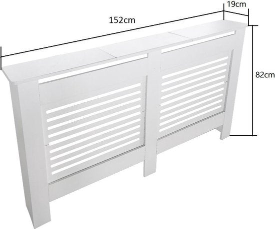 Caisson de radiateur - caisson de chauffage - caisson de radiateur - 152 cm x 82 cm - blanc