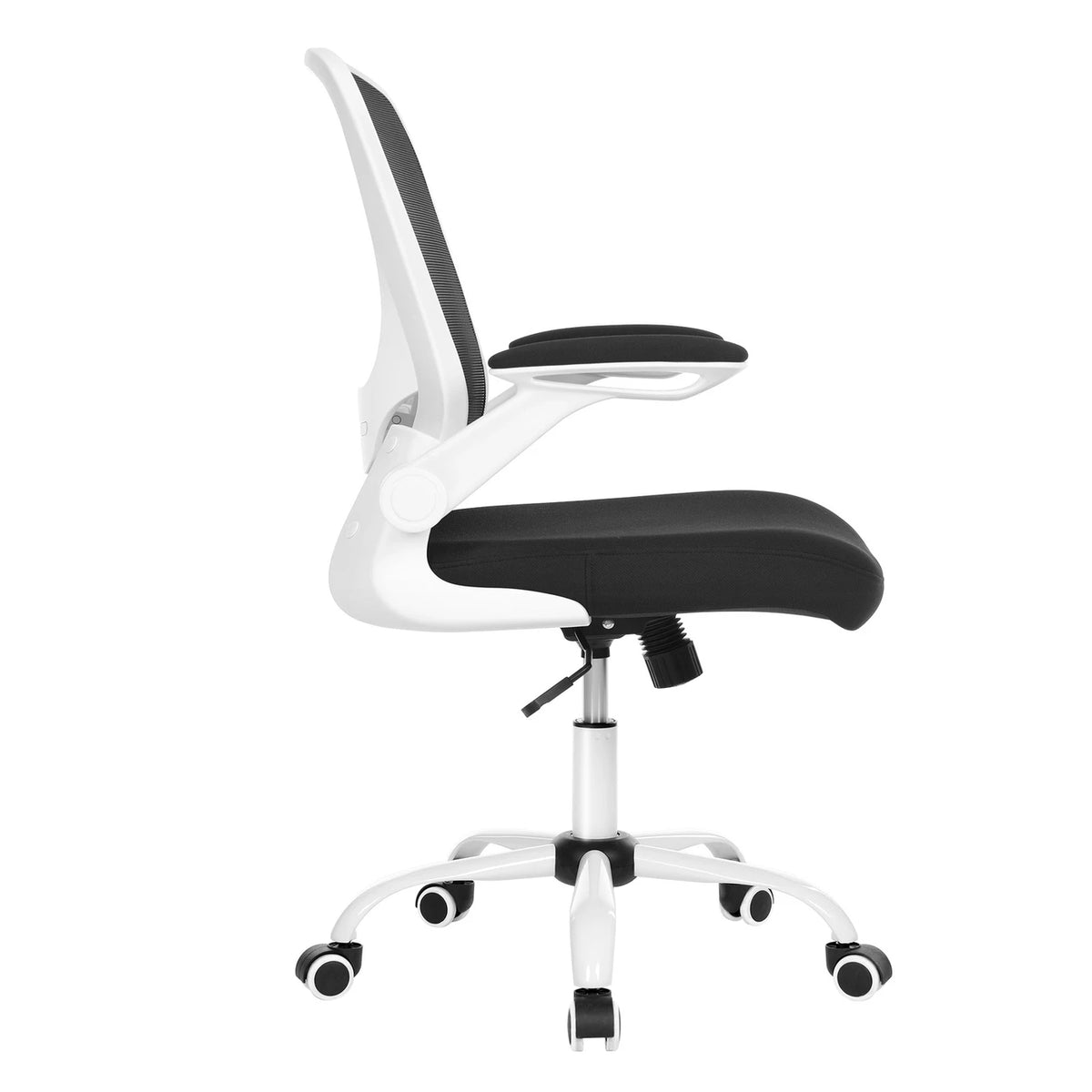 Chaise de bureau ergonomique en maille JOYFURNOS - Noire - 60 x 64 x 103–110 cm - Soutien lombaire réglable - Accoudoirs rabattables