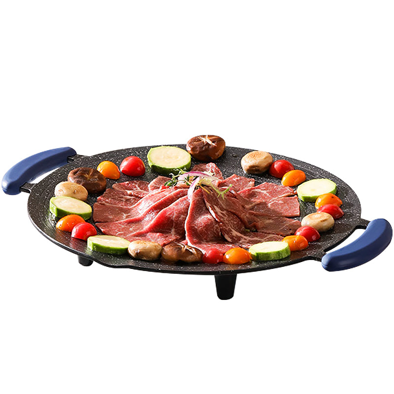 Poêle électrique Roych en forme de coquille avec bouton rotatif permettant un réglage continu de la température, 800 W, Ø 36 cm, pour cuire, rôtir et faire sauter