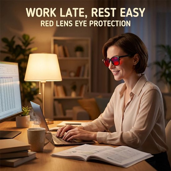 Lunettes anti-lumière bleue / Lunettes avec filtre de lumière bleue – Lunettes de lecture pour ordinateur et jeux vidéo pour hommes et femmes – Filtre de lentille rouge, lunettes de soleil à couleur variable, accessoire pour le travail de nuit et les écra