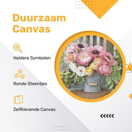 Rubye® Peinture au diamant adultes - Peinture au diamant enfants - Peinture au diamant paquet complet - Oiseaux et fleurs - 40x50cm