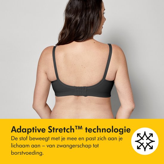 Soutien-gorge Medela Keep Cool Ultra - Soutien-gorge d'allaitement sans coutures - Soutien-gorge de grossesse avec 6 zones respirantes - Tissu Soft Touch – Confortable et offrant un bon maintien - Noir - Taille XL