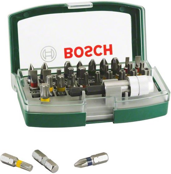 Jeu d'embouts de vis Bosch avec code couleur - 32 pièces