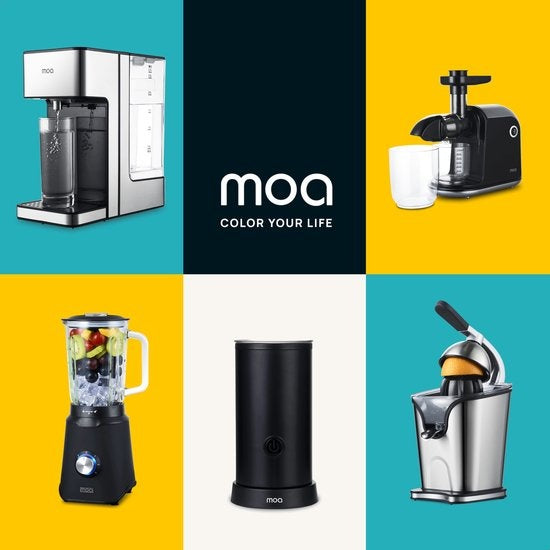 Mousseur à lait électrique -MOA - Sans BPA - Pour faire mousser et chauffer - Noir