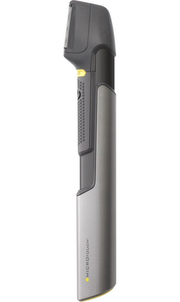 Mediashop Micro Touch Titanium Trim - tondeuse avec lames en acier inoxydable - coupe, rasage et coiffage - tondeuse pour cheveux, visage et corps - 5 embouts - tondeuse - recommandée par Dominic Thiem
