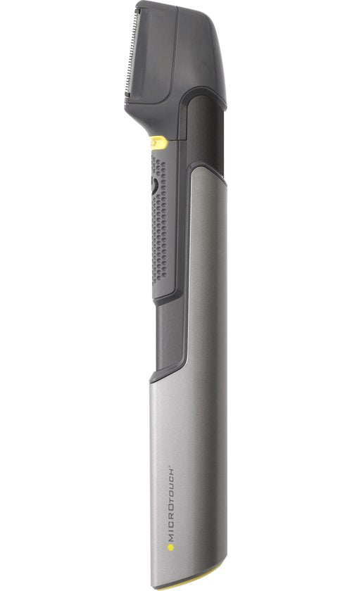 Mediashop Micro Touch Titanium Trim - tondeuse avec lames en acier inoxydable - coupe, rasage et coiffage - tondeuse pour cheveux, visage et corps - 5 embouts - tondeuse - recommandée par Dominic Thiem