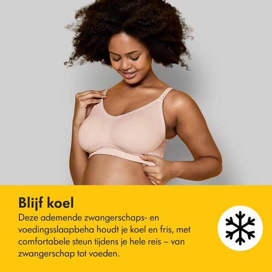 Soutien-gorge Medela Keep Cool Ultra - Soutien-gorge d'allaitement sans coutures - Soutien-gorge de grossesse avec 6 zones respirantes - Tissu Soft Touch – Confortable et offrant un bon maintien - Noir - Taille S