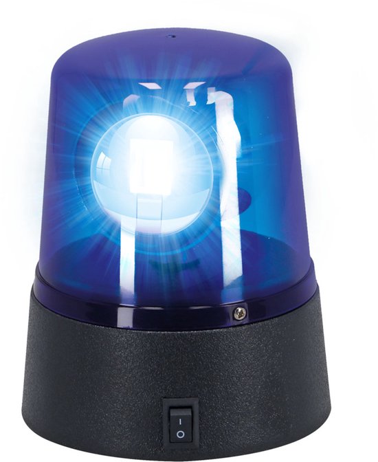 Feu clignotant de police 11 cm Bleu