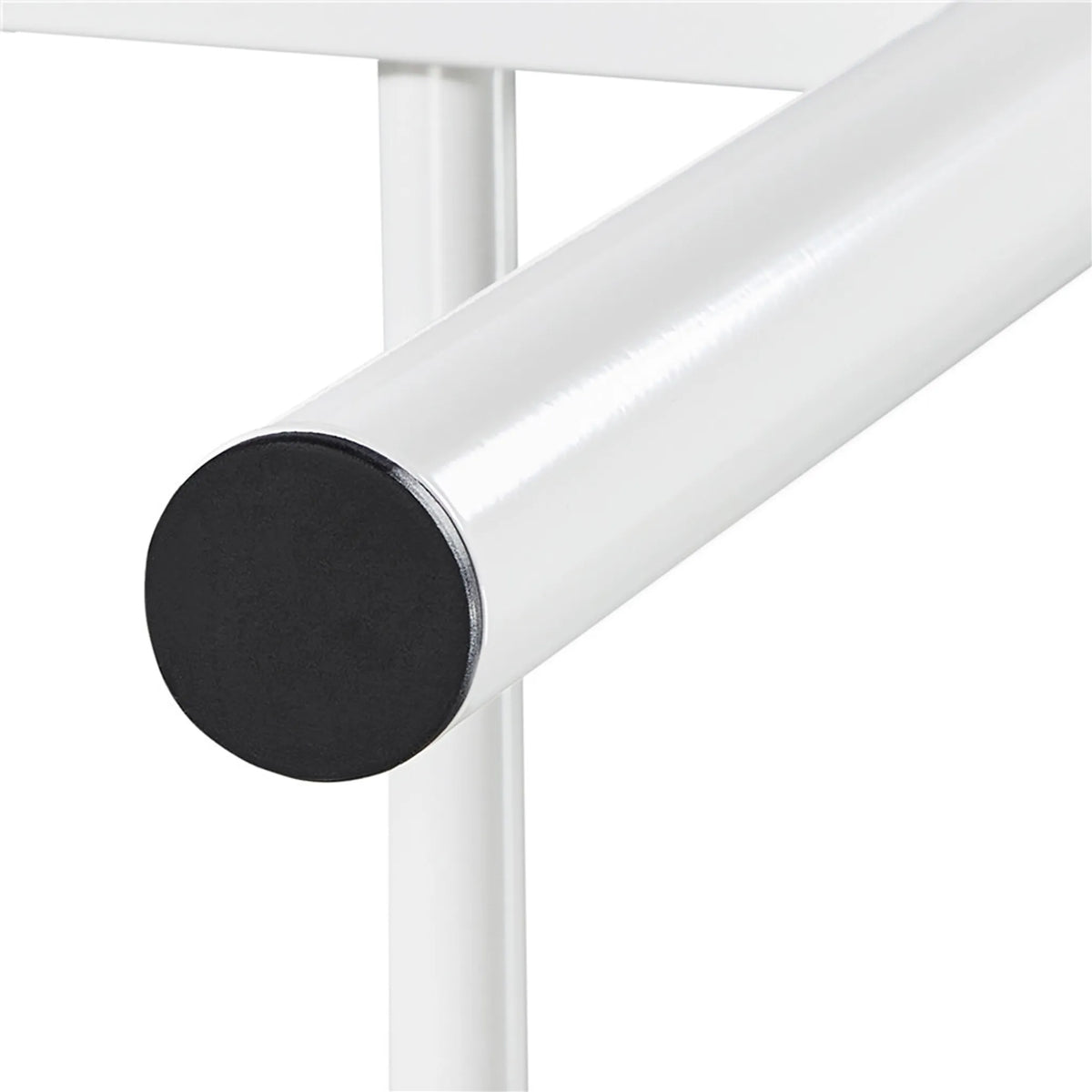 Cadre de lit en métal Yaheetech 90 x 190 cm - 196,5 x 96 x 88,5 cm - Blanc - Hauteur : 32 cm - Avec tête de lit